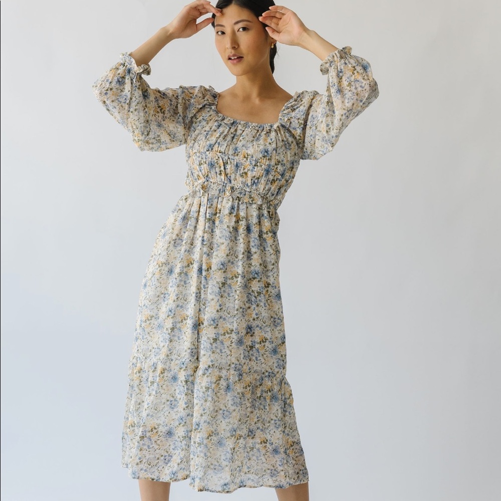 Piper & Scoot Linder Floral Midi Dress
